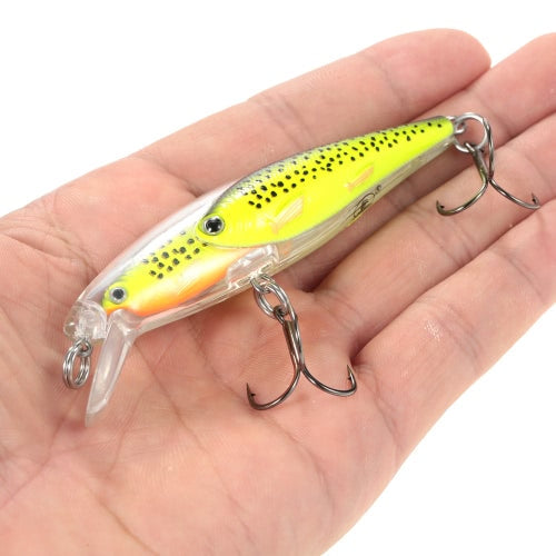 5pcs Group Fish Lures Minnow Lure Floating SwimBait Hard Plastic 3d Fish Eye