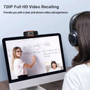 720P Webcam Auto Focus USB Web Camera Built-in Noise Reduction Microphone for Laptop Desktop