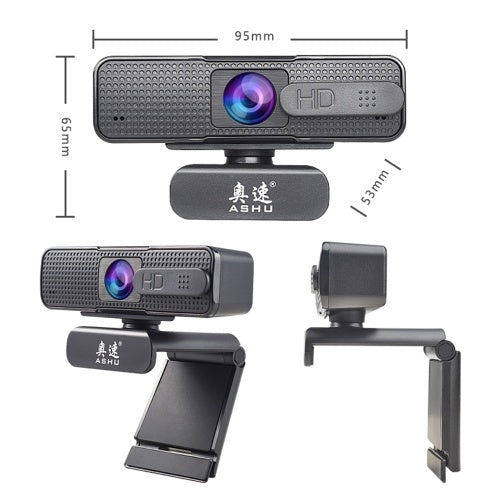 ASHU 1920x1080P High Definition Video Webcam with Double Noise Reduction Mic