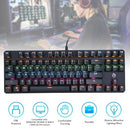 Illuminated Keyboard 87 Keys Gaming Keyboard USB Powered Operated Diverse Lighting Effect for Computer Laptop E-sports Compatible with WINDOWS XP/ WIN 7/ WIN 8/ WIN 10/ IOS System