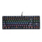 Illuminated Keyboard 87 Keys Gaming Keyboard USB Powered Operated Diverse Lighting Effect for Computer Laptop E-sports Compatible with WINDOWS XP/ WIN 7/ WIN 8/ WIN 10/ IOS System