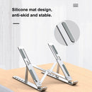 Laptop Stand 6-Level Adjustable Height Computer Holder Bracket Portable Foldable Bendable Non-slip Notebook Holders for Home Office Student