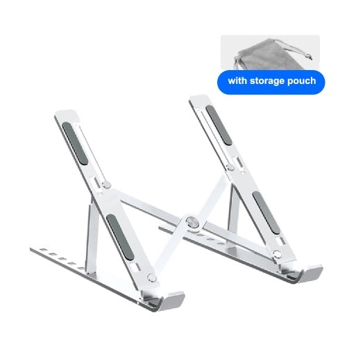 Laptop Stand 6-Level Adjustable Height Computer Holder Bracket Portable Foldable Bendable Non-slip Notebook Holders for Home Office Student