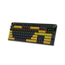 Magic-Refiner MK13 Wired Mechanical Keyboard 104 Keys Mixed Light Gaming Keyboard with Mechanical Blue Switch Black&Yellow