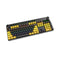 Magic-Refiner MK13 Wired Mechanical Keyboard 104 Keys Mixed Light Gaming Keyboard with Mechanical Blue Switch Black&Yellow