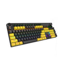 Magic-Refiner MK13 Wired Mechanical Keyboard 104 Keys Mixed Light Gaming Keyboard with Mechanical Blue Switch Black&Yellow