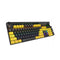 Magic-Refiner MK13 Wired Mechanical Keyboard 104 Keys Mixed Light Gaming Keyboard with Mechanical Blue Switch Black&Yellow