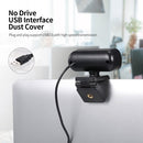 1080P Webcam High Definition USB Web Camera with Privacy Cover Noise Isolating Microphone for Laptop/Desktop Computer