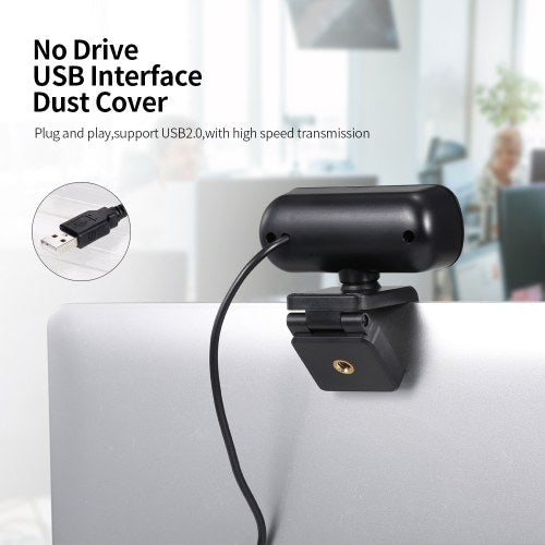 1080P Webcam High Definition USB Web Camera with Privacy Cover Noise Isolating Microphone for Laptop/Desktop Computer