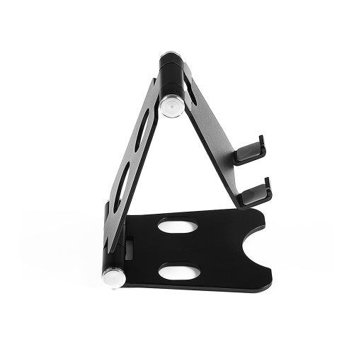 Adjustable Folding Phone Tablet Stand Desktop Bracket Portable Aluminum Alloy Mobile Phone Tablet Universal Stand Black