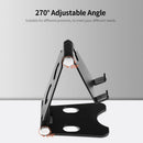 Adjustable Folding Phone Tablet Stand Desktop Bracket Portable Aluminum Alloy Mobile Phone Tablet Universal Stand Black