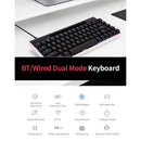 Magic-Refiner MK16 Mechanical Keyboard BT Wired Dual Mode Keyboard 68 Keys RGB Gaming Keyboard with Mechanical Blue Switch Black