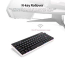 Magic-Refiner MK16 Mechanical Keyboard BT Wired Dual Mode Keyboard 68 Keys RGB Gaming Keyboard with Mechanical Blue Switch Black