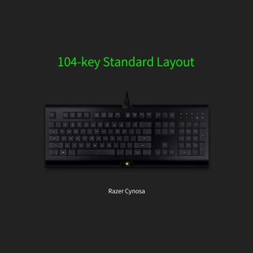 مجموعة لوحة المفاتيح والماوس Razer Cynosa Keyboard + Razer DeathAdder 2000 Mouse Combo 104 مفاتيح لوحة المفاتيح المريحة ولوحة المفاتيح والماوس