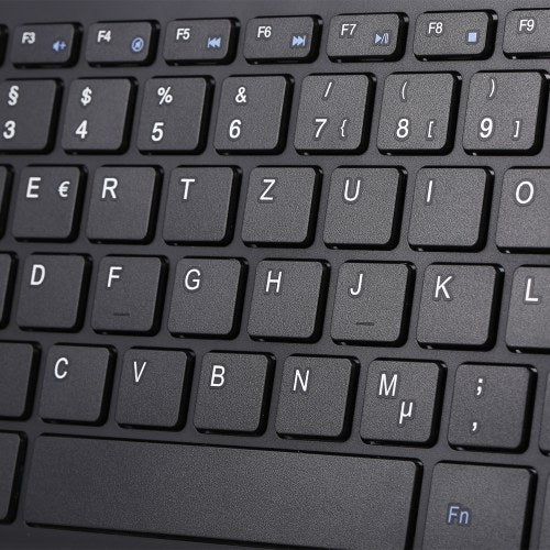 2.4G Wireless Keyboard Ultra-thin Wireless Keyboard Mute Keyboard 95 Keys Wireless Keyboard for PC Laptop Black German