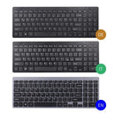 2.4G Wireless Keyboard Ultra-thin Wireless Keyboard Mute Keyboard 95 Keys Wireless Keyboard for PC Laptop Black German