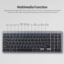 2.4G Wireless Keyboard Ultra-thin Wireless Keyboard Mute Keyboard 95 Keys Wireless Keyboard for PC Laptop Black German