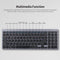 2.4G Wireless Keyboard Ultra-thin Wireless Keyboard Mute Keyboard 95 Keys Wireless Keyboard for PC Laptop Black German