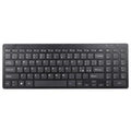 2.4G Wireless Keyboard Ultra-thin Wireless Keyboard Mute Keyboard 95 Keys Wireless Keyboard for PC Laptop Black German