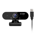 1080P Webcam High Definition Manual Focus USB Web Camera with Noise Isolating Microphone for Laptop/PC