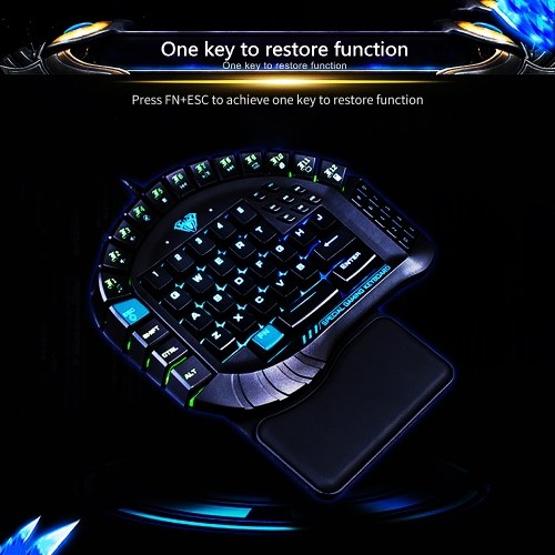 AULA Mechanical Keyboard Control 60 Keys Single Hand Gaming Keyboard