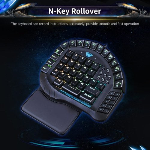 AULA Mechanical Keyboard Control 60 Keys Single Hand Gaming Keyboard