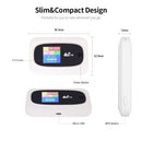 4G LTE CAT4 150Mbps Mobile WiFi Portable Hotspot Portable WiFi Wireless Wifi Router Portable Router with SIM Card Slot Black