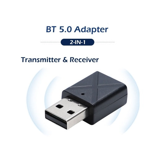 KN320 3.5mm Wireless Audio Transmitter Receiver USB BT 5.0 Adapter TV Speaker Earphone Mini Car Music 2 In 1 BT Transmit