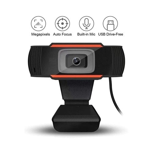 1080P 2MP Wide-Angle HD Webcam 30fps Auto Focusing Web Cam Noise-reduction MIC Laptop Computer Camera USB Plug & Play for Laptop Desktop TV Box