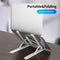 Laptop Tablet Stand 7-level Height Adjustable Folding Portable Office Holder Cooling Bracket for 11-17 Inch Laptop Black