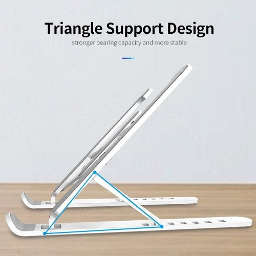 Laptop Tablet Stand 7-level Height Adjustable Folding Portable Office Holder Cooling Bracket for 11-17 Inch Laptop Black