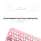 Mofii Honey Keyboard Mouse Combo Wireless 2.4G Mixed Color 83 Key Mini Keyboard Mouse Set with Honeycomb Key Caps for Girl Pink