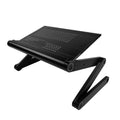 Foldable Laptop Stand Portable Aluminum Alloy Laptop Stand Desktop Stand with Heat Dissipation Hole Mouse Board Black