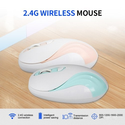 YWYT G833 2.4GHz Wireless Mouse 2000DPI Optical Mouse Ergonomic Wireless Mouse Portable Mice for Desktop Computer Laptop