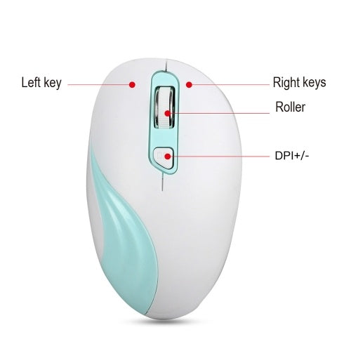 YWYT G833 2.4GHz Wireless Mouse 2000DPI Optical Mouse Ergonomic Wireless Mouse Portable Mice for Desktop Computer Laptop