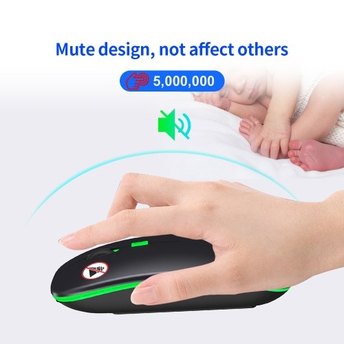 YWYT G852 BT5.1 2.4G Dual Mode Wireless Mouse Portable Mute Mouse Ergonomic Mice Optical Mouse 1600DPI