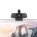 2K USB Webcam Manual Focus Web Camera with Privacy Cover Built-in Noise Reduction Microphone Drive-free Video Conference Camera