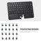 Wireless BT 3.0 Keyboard 59 Keys Ultra-slim Mini BT Keyboard with Touch Pad Support Android Windows iOS System for Laptop Phone Tablet Black