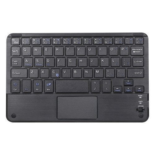 Wireless BT 3.0 Keyboard 59 Keys Ultra-slim Mini BT Keyboard with Touch Pad Support Android Windows iOS System for Laptop Phone Tablet Black