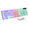 D290 Keyboard and Mouse Combo with Wired 104 Keys Backlight Punk Keyboard Wired Colorful 3D Mouse for Laptop/PC Black