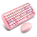 Mofii CANDY Keyboard Mouse Combo Wireless 2.4G Mixed Color 84 Key Mini  Keyboard Mouse Set with Circular Punk Key Caps Blue