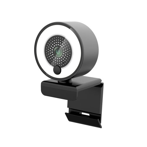 1080P HD Webcam with Ring Fill Light Autofocus Built in Microphone Webcam for Video/Live Streaming/Videoconferencing Smooth Type