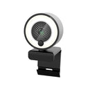 1080P HD Webcam with Ring Fill Light Autofocus Built in Microphone Webcam for Video/Live Streaming/Videoconferencing Smooth Type