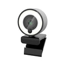 1080P HD Webcam with Ring Fill Light Autofocus Built in Microphone Webcam for Video/Live Streaming/Videoconferencing Smooth Type