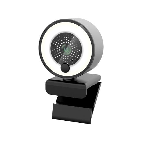 1080P HD Webcam with Ring Fill Light Autofocus Built in Microphone Webcam for Video/Live Streaming/Videoconferencing Smooth Type