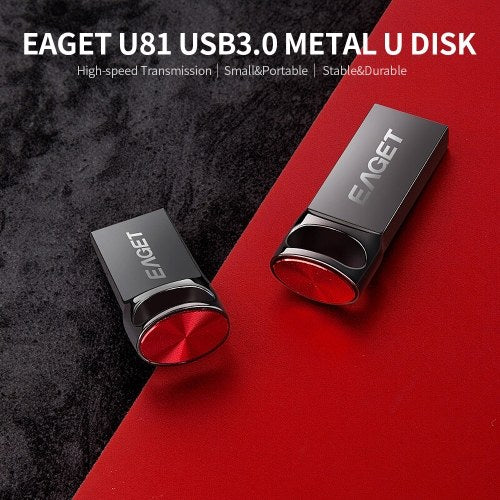 EAGET U81 محرك فلاش USB 128 جيجابايت معدن U القرص USB3.0 المحمولة عالية السرعة محرك فلاش سعة كبيرة لأجهزة الكمبيوتر المحمول