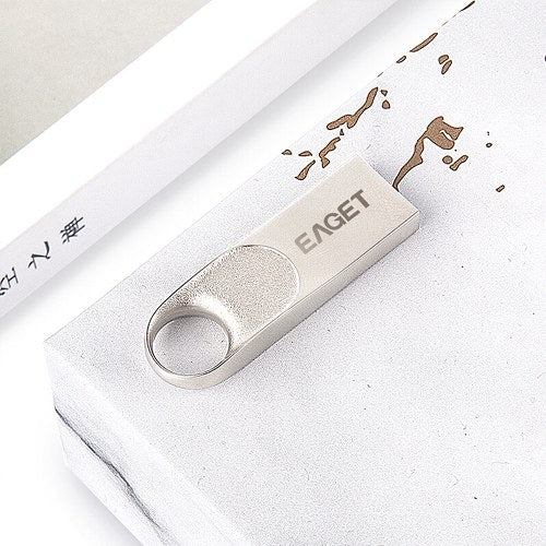 EAGET U2 USB Flash Drive 16GB Metal U Disk USB2.0 Portable High Speed Waterproof Shockproof U Disk Large Capacity for PC Laptop