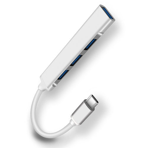 4 في 1 متعدد الوظائف من النوع C Hub من النوع C إلى USB3.0 USB2.0 Hub USB3.1 محول محول محور سبائك الألومنيوم للكمبيوتر المحمول رمادي