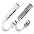 4 في 1 متعدد الوظائف USB3.0 Hub USB3.0 إلى USB3.0 USB2.0 Hub USB3.0 محول محول محور سبائك الألومنيوم للكمبيوتر المحمول رمادي