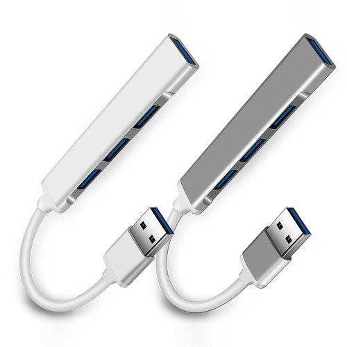 4 في 1 متعدد الوظائف USB3.0 Hub USB3.0 إلى USB3.0 USB2.0 Hub USB3.0 محول محول محور سبائك الألومنيوم للكمبيوتر المحمول رمادي